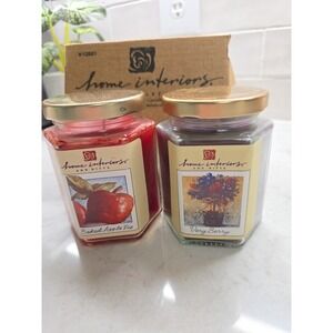 2 Vintage Candles-Baked Apple Pie/Very Berry, Home Interiors 7.5 Oz Candles NIB